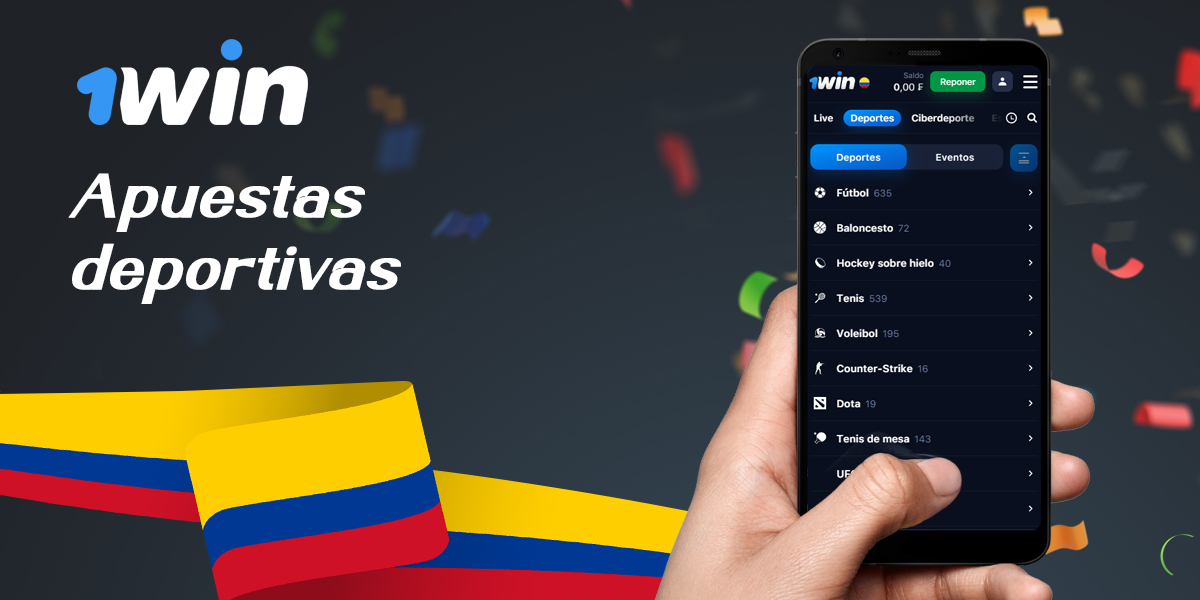 Características de la aplicación móvil 1win para en Colombia
