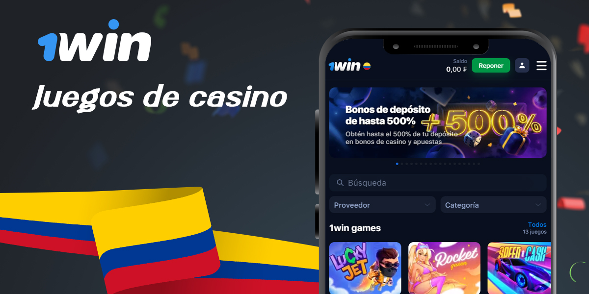 Características de la sección de casino online de 1win en la aplicación móvil
