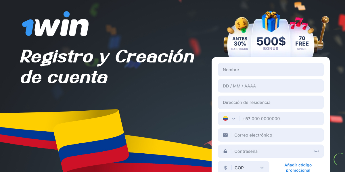 Cómo pueden crear una cuenta los nuevos usuarios de 1Win de Colombia 
