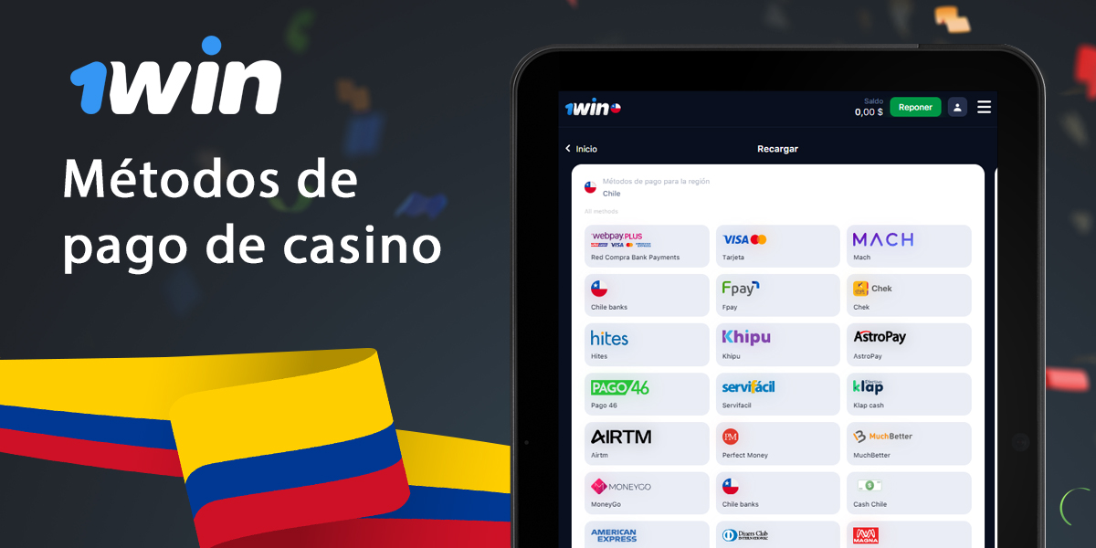 Métodos de pago y cantidades disponibles para depositar y retirar en 1win para usuarios de Chile

