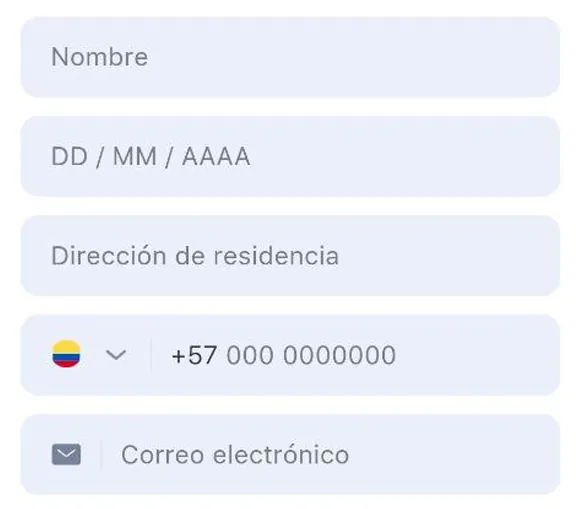 Formulario de inscripción 1win
