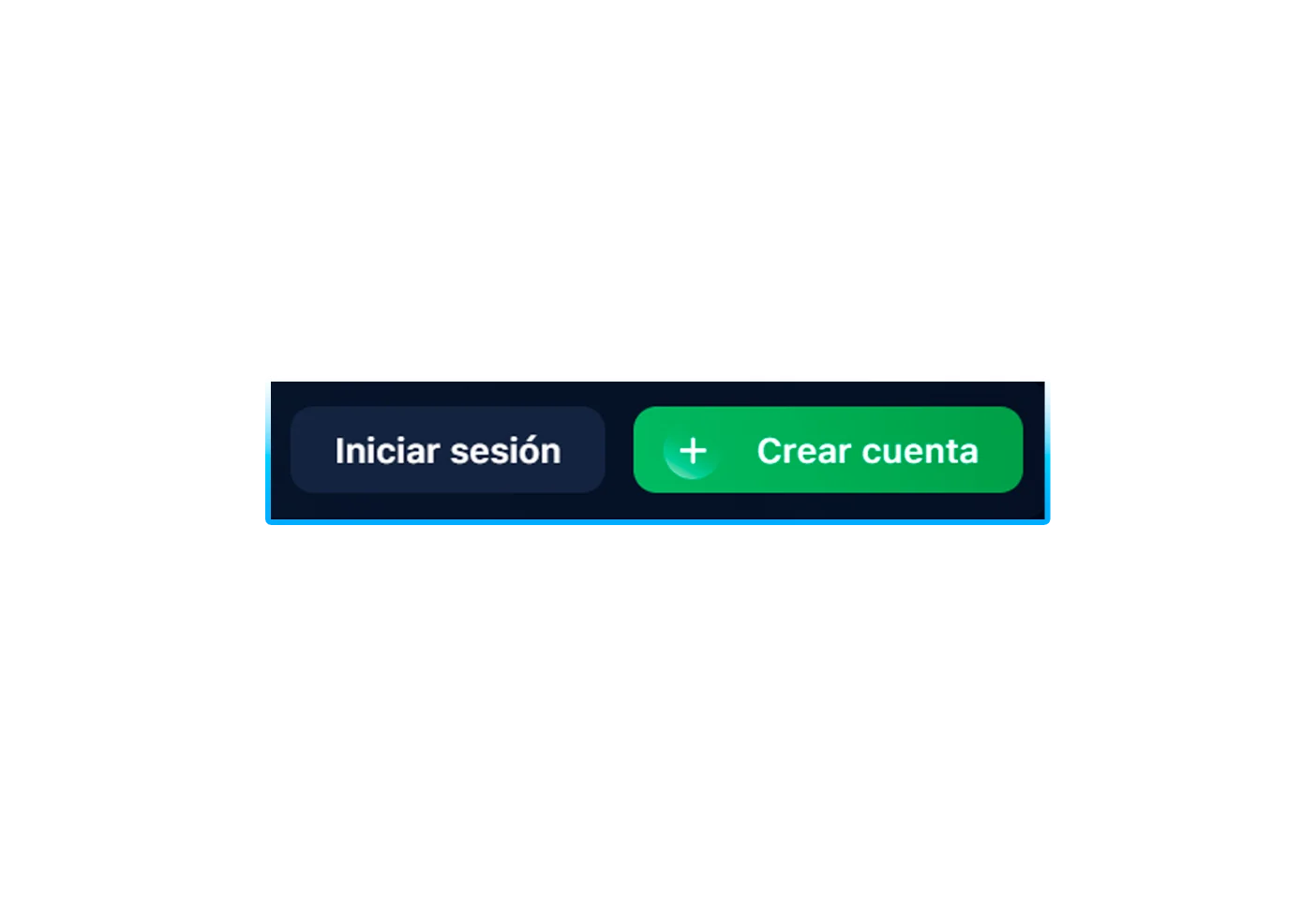 Botón de inicio de sesión y registro