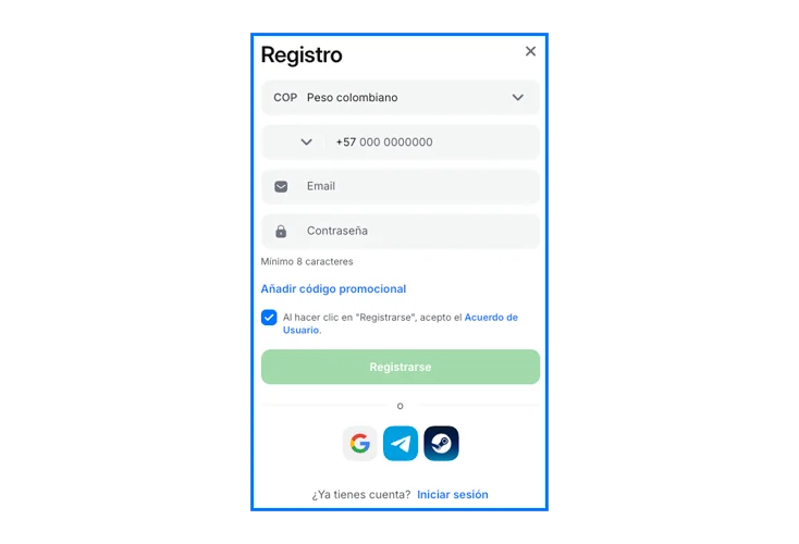 Registro tras la descarga